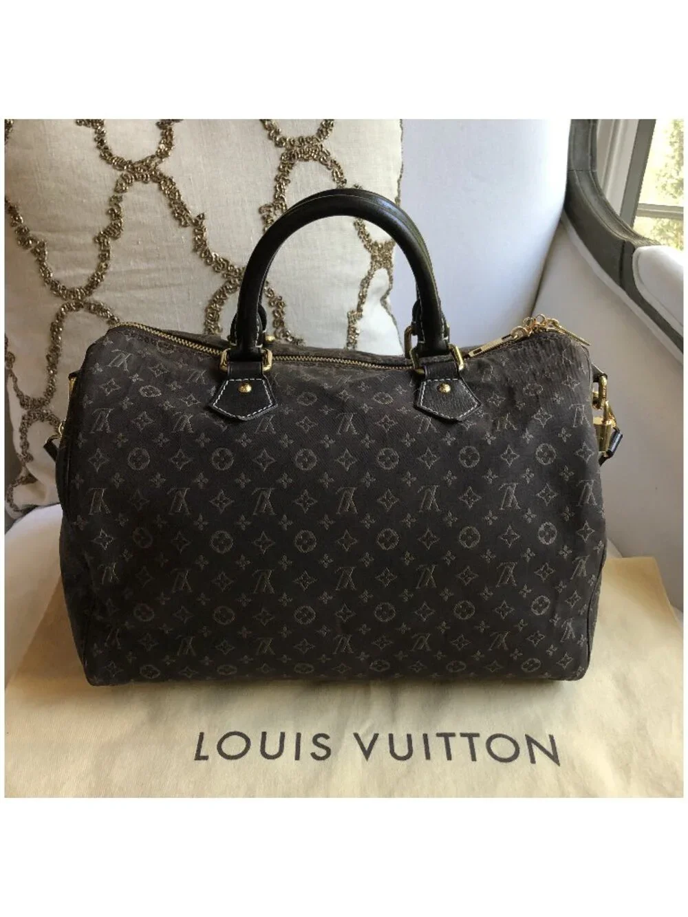 LOUIS VUITTON Idylle Speedy Bandouliere 30 Fusain Monogram Bag